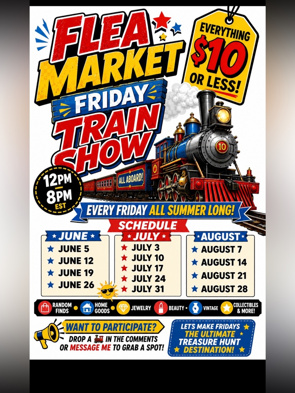 Train show flyer
